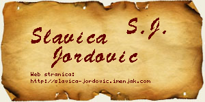 Slavica Jordović vizit kartica